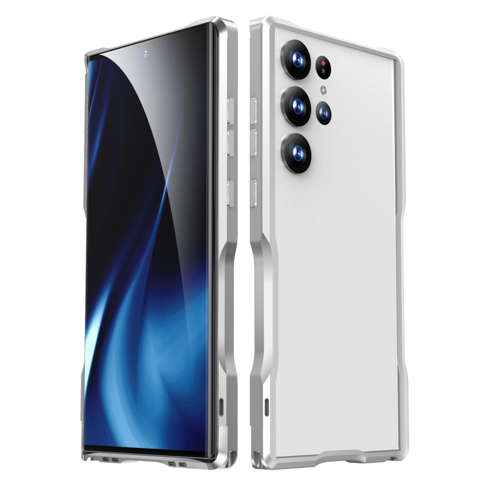 Aluminum Alloy Shockproof Metal Bumper Frame Slim No Back Cover Case For Samsung Galaxy S25 Ultra Silver 9092120019353