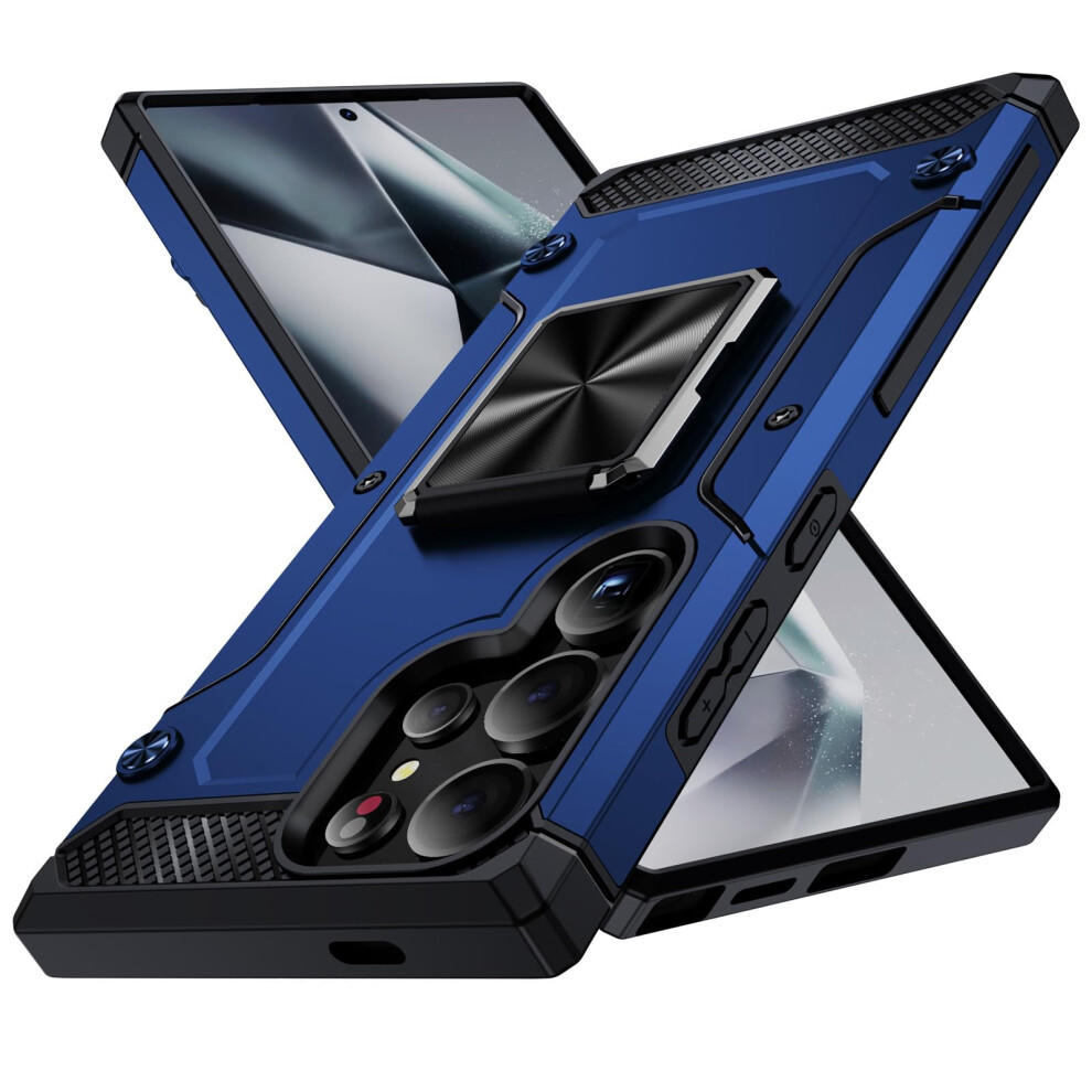 Case With 360 Magnetic Kickstand, Military Grade Shockproof Cover, For Samsung Galaxy S25 Ultra Blue 9092120019360