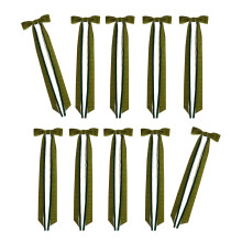 10 Stück Weihnachtsbaumschmuck, Schleife, Ornament-Matcha-Farbe