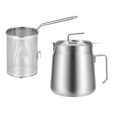 Ölsieb-Set für Fritteusen aus Edelstahl, Netzkorbdeckel,-groß