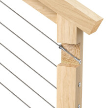 40 Pack Angle Beveled Protector Sleeves, Wood Post Protector Stair Cable Railing 3/16, 30 Degree