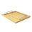 Grunwerg Wooden Serving Tray Solid Stainless Steel Handles 37x32cm Rectangular Serving 1