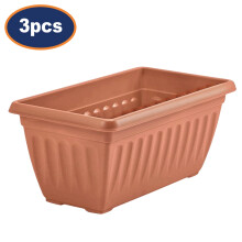 3Pcs 40cm Window Box Planter Plastic Athens Flower Pot Terracotta Garden Basket