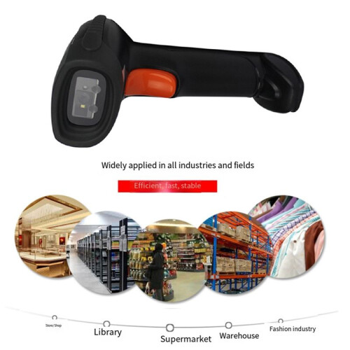 Barcode Scanner 2.4G Wireless 1D 2D QR Bar Code Reader USB Wired for Warehouse Inventory POS System PC