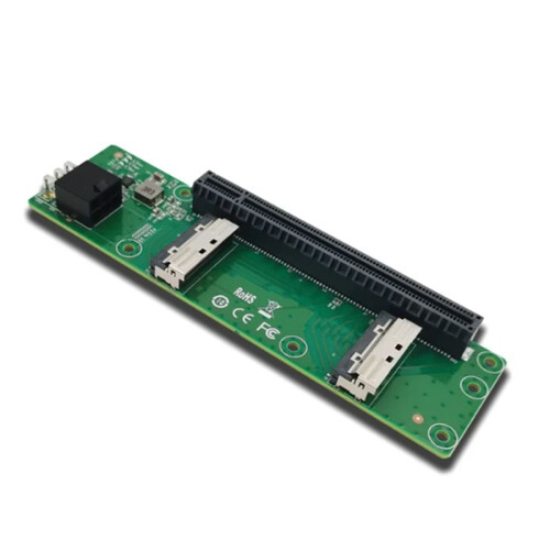 2 X Risers MCIO X8 Vers PCIe5.0 X16 XIC 0516PE