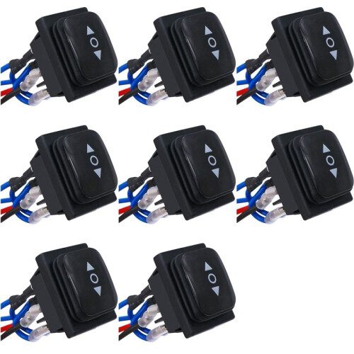 8X Momentary Polarity Reverse  Waterproof Control Motor Actuator 6 Pin 3 Position Rocker Toggle
