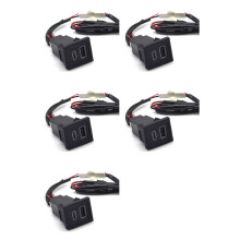 5X Car USB Charger PD Quick Charge QC3.0 Phone Charging Adapter Outlet for Multivan T5 2003-2015