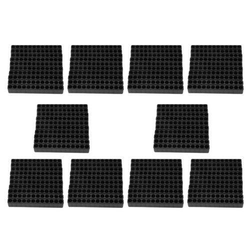 100pcs 12-Hole Screwdriver Bit Holder Box Block Black for Six Angle 6.35mm Handle