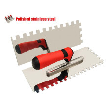 Tile Tools Stainless Steel Square Notched Trowel 6 PCs ( Size: 5/32inch & 5/16inch & 1/2inch) Masonry Hand Kit