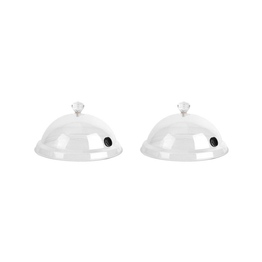 Semoic 2X Molecular Cuisine Smoke Hood Food Grade Lid Dome Cover For Smoker Accessory Smoke Infuser Cake Steak Cover C
