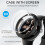 2 Pack Screen Protector Case for Google Pixel Watch 3 41mm, Bling Glitter Full Coverage Protective Cover with Tempered Glass 3