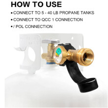 Propane Tank Gauge Level Indicator, Leak Detector, Gas Pressure Meter for RV ,with Type 1 Connection Mining Nozzle