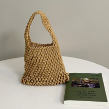 Handgewebte Baumwoll-Handgelenktasche für Damen