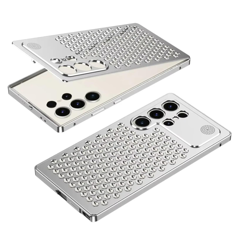 Metal Phone Case For Samsung Galaxy S25 Ultra, Aluminum Shockproof Cover With Full Camera Protection, Silver 9771547397526
