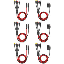 6X 4-in-1 Solar Panel Connector Extension Cable Splitter for Anderson Connector Adapter Power Plug XT60 Female Conn