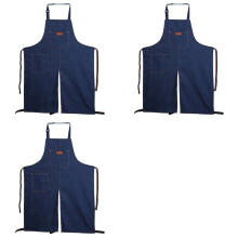 3X Adjustable Split Leg Pottery Apron with Pocket DIY Ceramic Sculpture Mud-Retaining Overalls