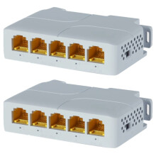 2X 5 Portas 1000Mbps POE Extender Network Repetidor Suporte IEEE802.3af/At/Bt 100m para POE NVR IPC