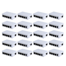 20X Extensor POE de 4 Portas 100 Mbps 1 Entrada 4 Saídas 250 Metros Repetidor de  de Rede IEEE802.3af/At para Câmera IP NVR de  PoE