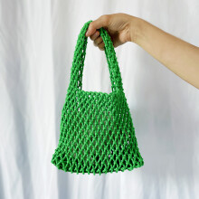Handgewebte Baumwoll-Handgelenktasche für Damen