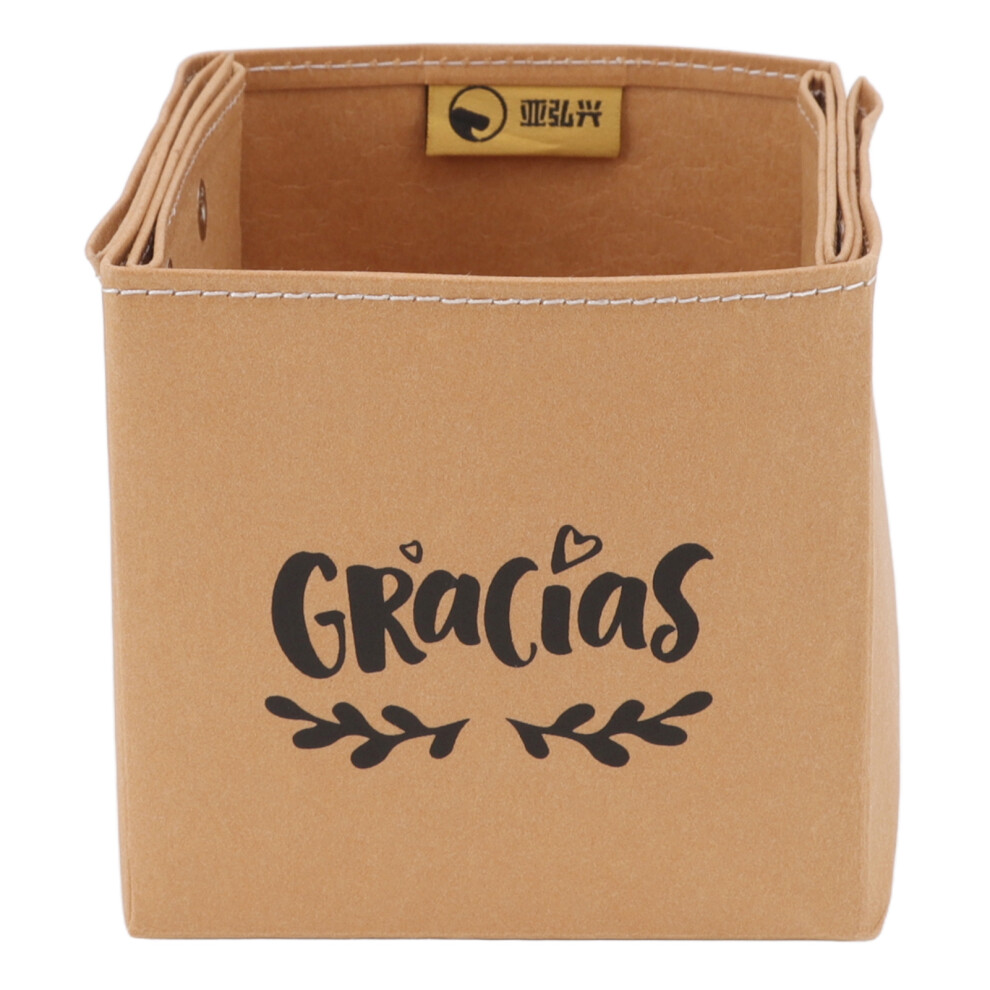 Folding Kraft Paper Storage Box, Waterproof & Lightweight 9058772690777