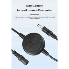 3X DC5V-15V Roteador Reset Reiniciador 72 Horas Cabo de Reinicialização Automática para WiFi Bridge/Cat/Roteador/Repetidor Reiniciador Preto