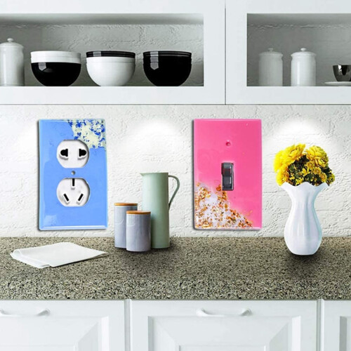 2 Pieces of Light  Cover Resin Mold,  Socket Panel Silicone Mold for Making DIY , Socket Bottom 1