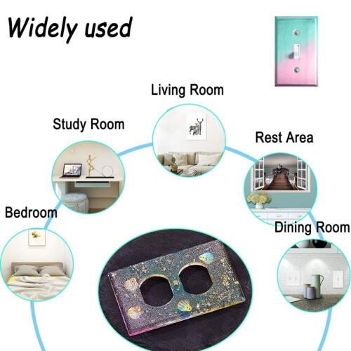 2 Pieces of Light  Cover Resin Mold,  Socket Panel Silicone Mold for Making DIY , Socket Bottom