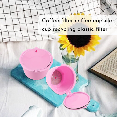 1Set Refillable Coffee Capsules Pods Reusable Coffee Filter Plastic with Spoon Brush High Quality 1