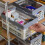 2Pcs Plastic Collapsible Storage Crates with Handles,Stackable Folding Shopping Baskets,Utility Container Organizer Bins 3