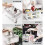 2Pcs Plastic Collapsible Storage Crates with Handles,Stackable Folding Shopping Baskets,Utility Container Organizer Bins 8