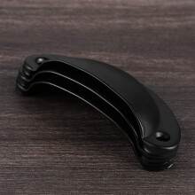 Retro Kitchen Cabinet Handle Hand Furniture Handle Vintage Antique Handle, 12 Pieces with 24 Screws (Black)