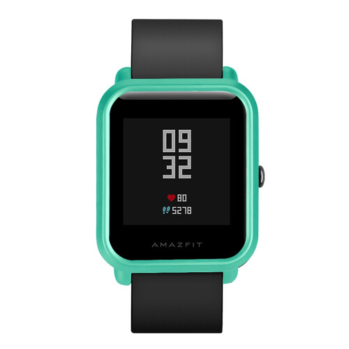 Watch Protective Case Compatible for  Huami  Bip Youth, PC Material Case+Screen Protector Mint Green 2