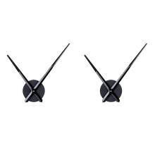 2X 3D Clock Hands,DIY Large Clock Movement Mechanism Needles,Wall Accessories Part Replacement,Black