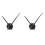 2X 3D Clock Hands,DIY Large Clock Movement Mechanism Needles,Wall Accessories Part Replacement,Black 1