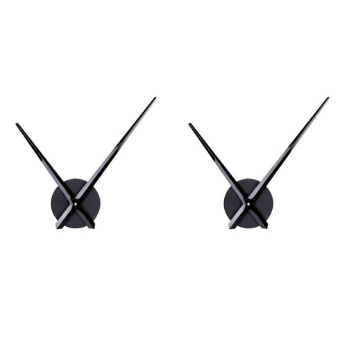 2X 3D Clock Hands,DIY Large Clock Movement Mechanism Needles,Wall Accessories Part Replacement,Black