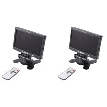 2X Monitor Portatile da 7 Pollici Display 1024X600 Compatibile con / VGA / Monitor Fotografico AV Spina UE