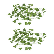 2X 2M Long Artificial Plants Green Ivy Leaves Artificial Grape Vine Fake Parthenocissus Foliage Leaves Home Wedding Bar