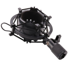 2X Universal 3KG Bearable Load Mic Microphone Shock Mount Clip Holder Stand Radio Studio Sound Recording Bracket Black