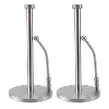 2X Paper Towel Holder Stainless Steel Standing Tissue Holder One-Handed Tear, Perfect Modern Design for Kitchen