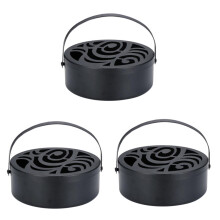 3X Tragbarer Moskito Spulen Halter Aus Metall, Haushalts Mücken Schutz Box