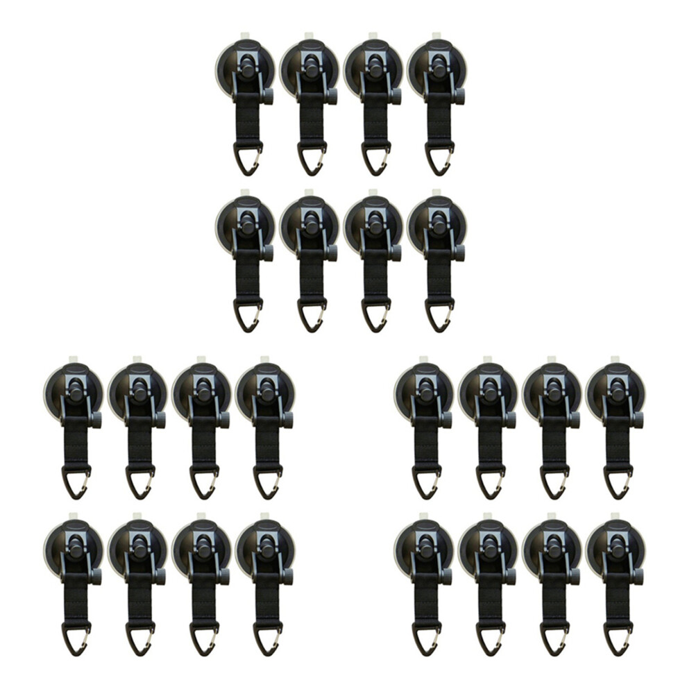Typecat 24Pcs Suction Cup Anchor Securing Hook Tie Down,Camping Tarp As Car Side Awning, Pool Tarps Tents Securing Hook
