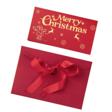 Christmas Money Holder With Golden Foil Design 6 Compartments-B