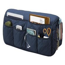 Couch Arm Hanging Bag Soft Textured 5 Stylish Space-Navy blue