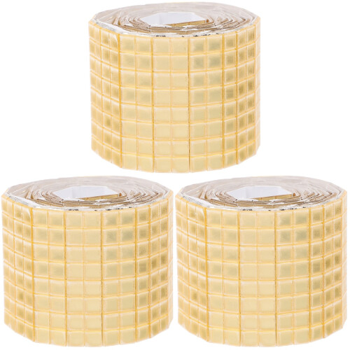 Durable Golden Mirror Tile Stickers for DIY Wall Decoration
