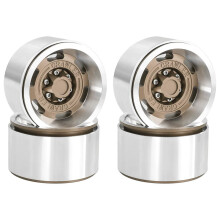 RC Crawler Beadlock Wheels 1.9 CNCMachined Alloy Bronze Rims for Axial SCX10 TRX4 Trail Truck