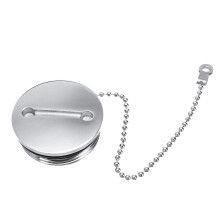 Boat Deck Fill Filler Replacement Cap with Chain Stainless Steel Fuel Water Gas