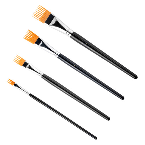 Professional Flat Tip Watercolor Brush Ergonomic Handle Painting