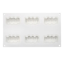 Durable Long Waved Shape Silicone Molds-6 consecutive short