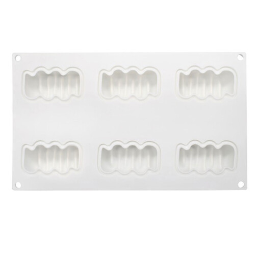 Durable Long Waved Shape Silicone Molds-6 consecutive short