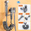 Handheld Bidet Sprayer with Dual Control Valve and 6